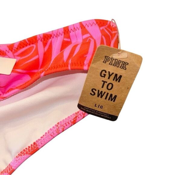 Victoria’s Secret Pink Active 2021 Sz LRG pink/ red bikini bottom swim cheeky - Picture 5 of 9
